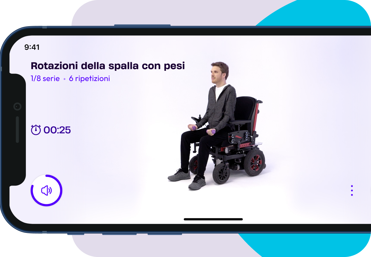Esercizio di salita e discesa da posizione in ginocchio alto