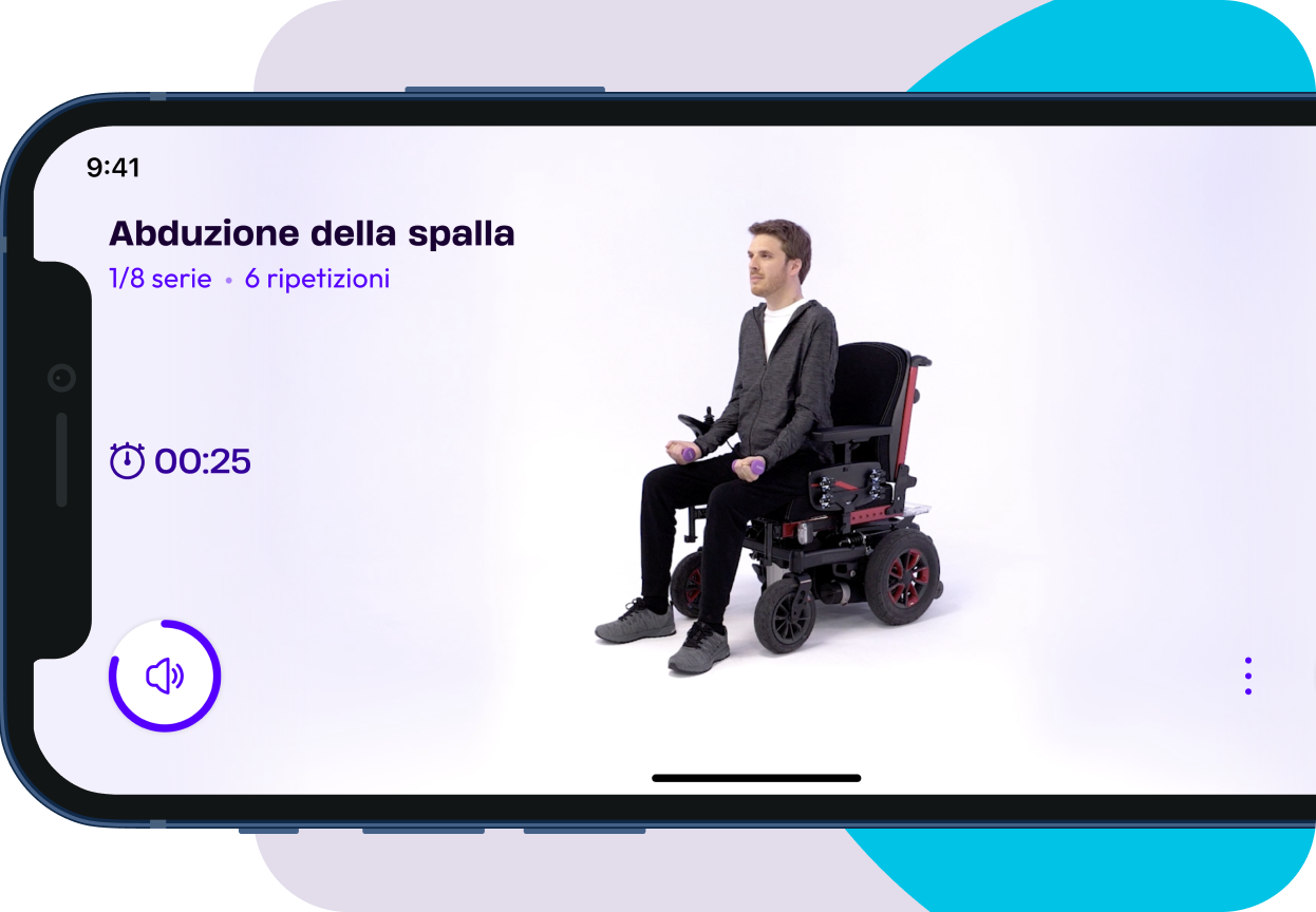 Esercizio di salita e discesa da posizione in ginocchio alto